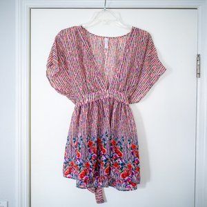 Xhilaration - Pink floral blouse